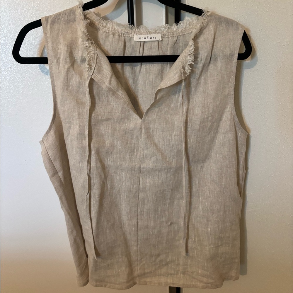 Neuflora Linen Cream Tank Top